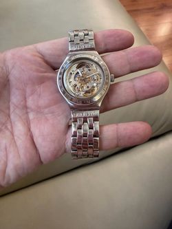 Swatch Skeleton Dial Stainless Steel Watch