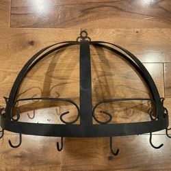 Wall Mount Umbrella Style Wrought Iron Pot Hanger 