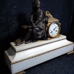 Antique French Bronze Mantel Clock