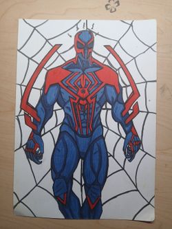 Spider-Man 2099 Original Hand-Drawn Art (acrylic and pen)