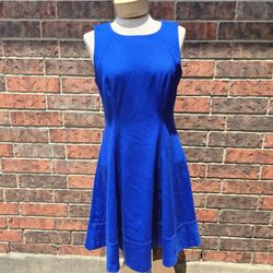White House Black Market WHBM Dress Womens Size 6 Fit Flare Sleeveless
