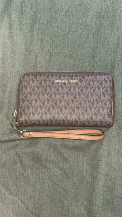 Michael Kors Signature Logo Zip Around Wristlet Wallet