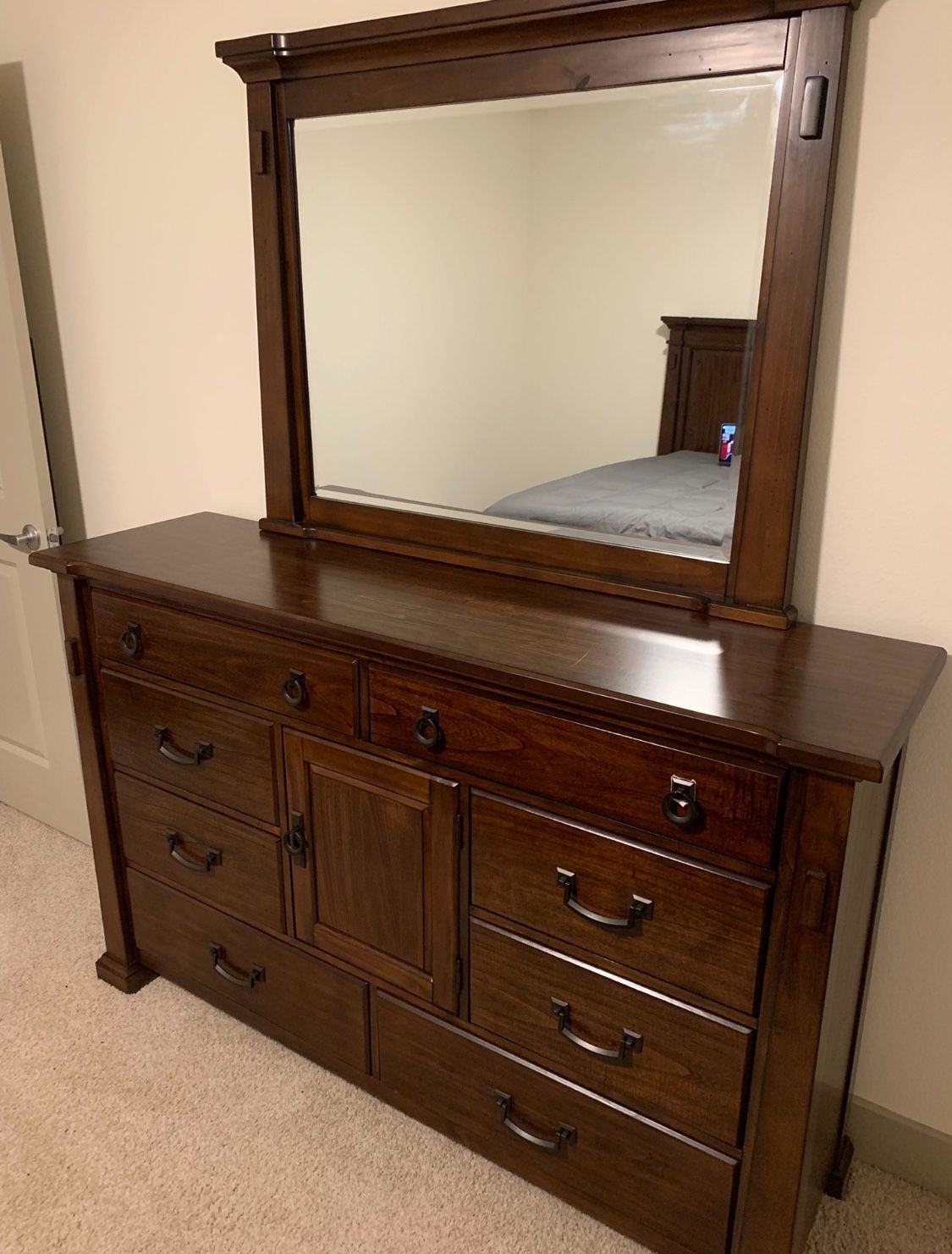 Clairfield Tobacco Dresser W/ Full Bed for Sale in Charlotte, NC