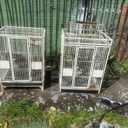 Two Stackable Birdcages 