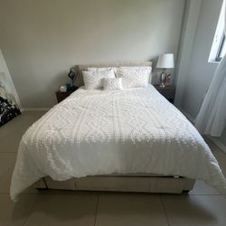 Queen Bed ( Bed frame &  Mattress) With Storage