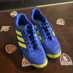 Adidas Men's Super Sala 2 Indoor Soccer GZ2558 Blue/Yellow Size 13 US