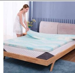 Mattress Topper for Full, Twin Bed, POLAR SLEEP Gel Swirl Memory Foam Soft Bed Topper 