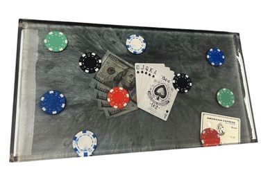 Poker Epoxy Resin Charcuterie Serving Board Tray