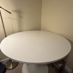 White IKEA Docksta Table