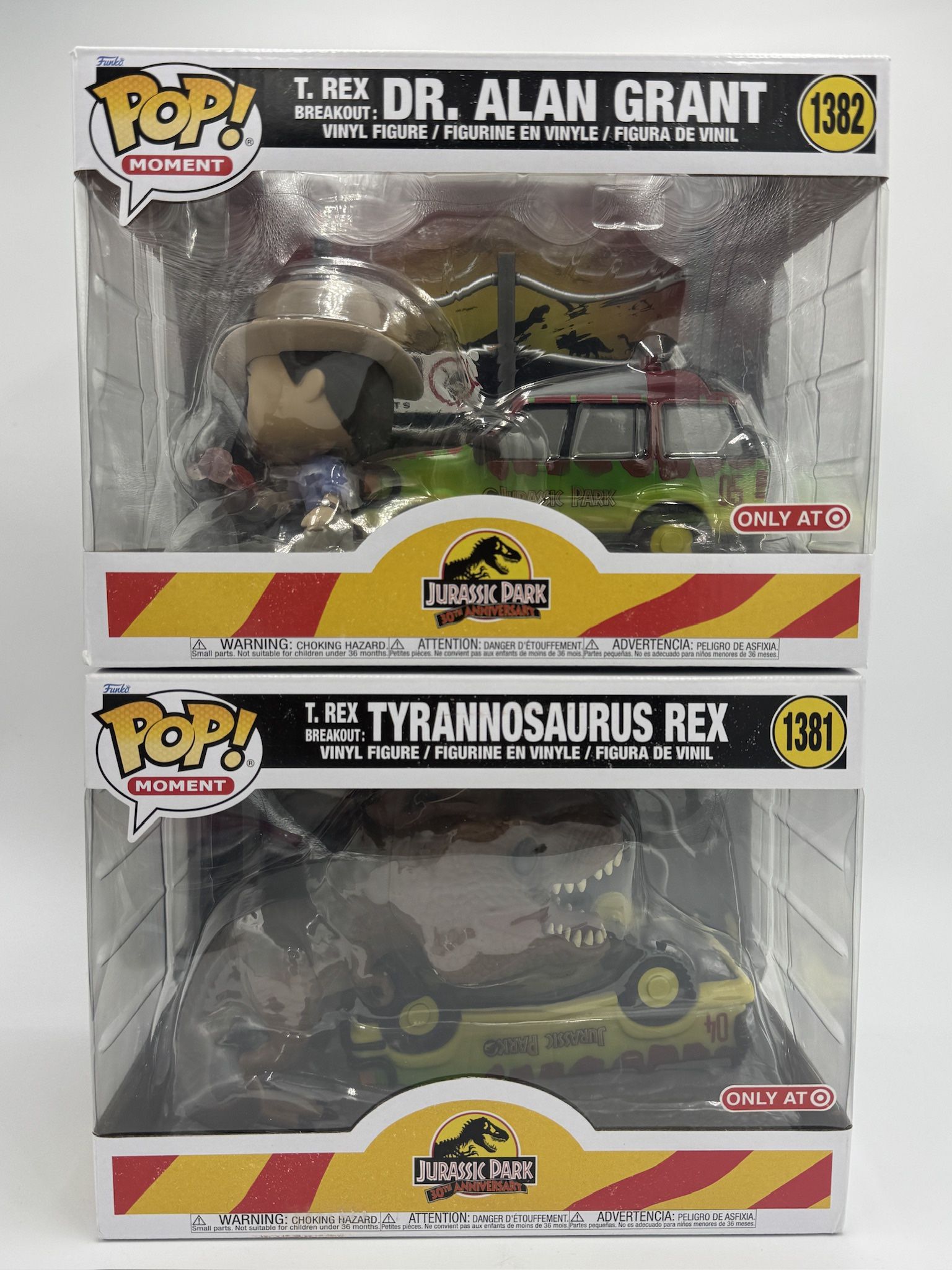 Funko Tyrannosaurus Rex And Dr Alan Grant 1381 And 1382 Set
