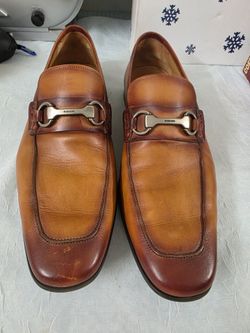 Magnanni Rafa II Bit Mens Loafer Size 12  in Brown Cognac Cuero Leather