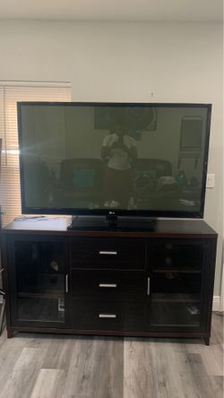 Large brown TV Stand