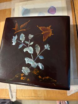 Japanese Lacquer Box with Mother of Pearl Inlay
