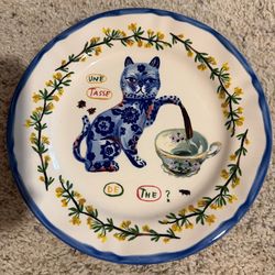 Anthropologie Cat Plate
