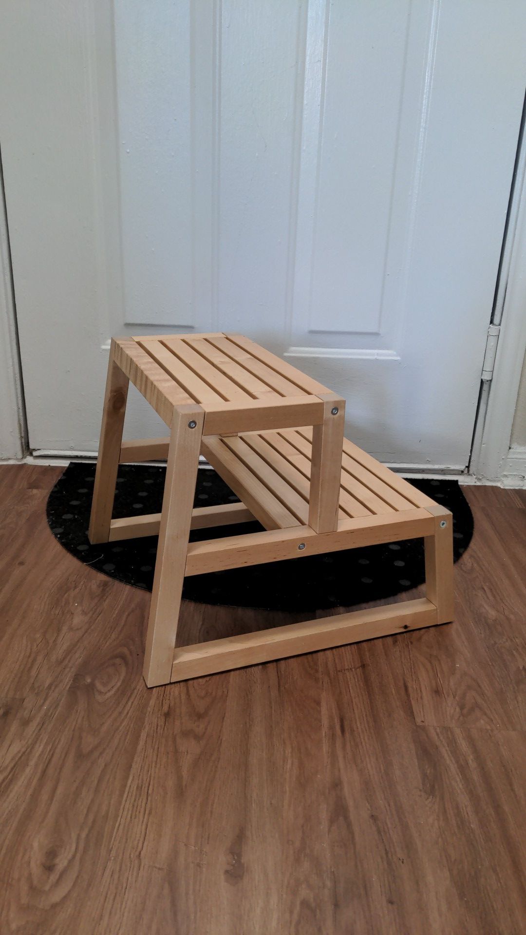 Small 2-step wooden stool