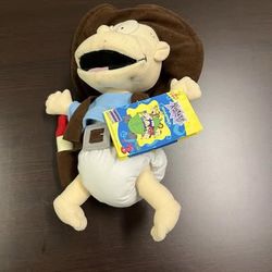 1998 Vintage Nickelodeon: Rugrats Tommy "Cowboy" Plush by Blockbuster W Tag