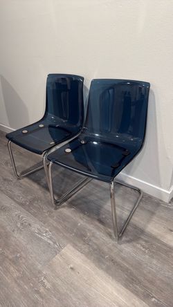 Blue Acrylic Chairs