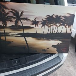 On Canvas Signed Gorgeous Wall Pic 20 Firm Look My Post Alot Item 40in Long