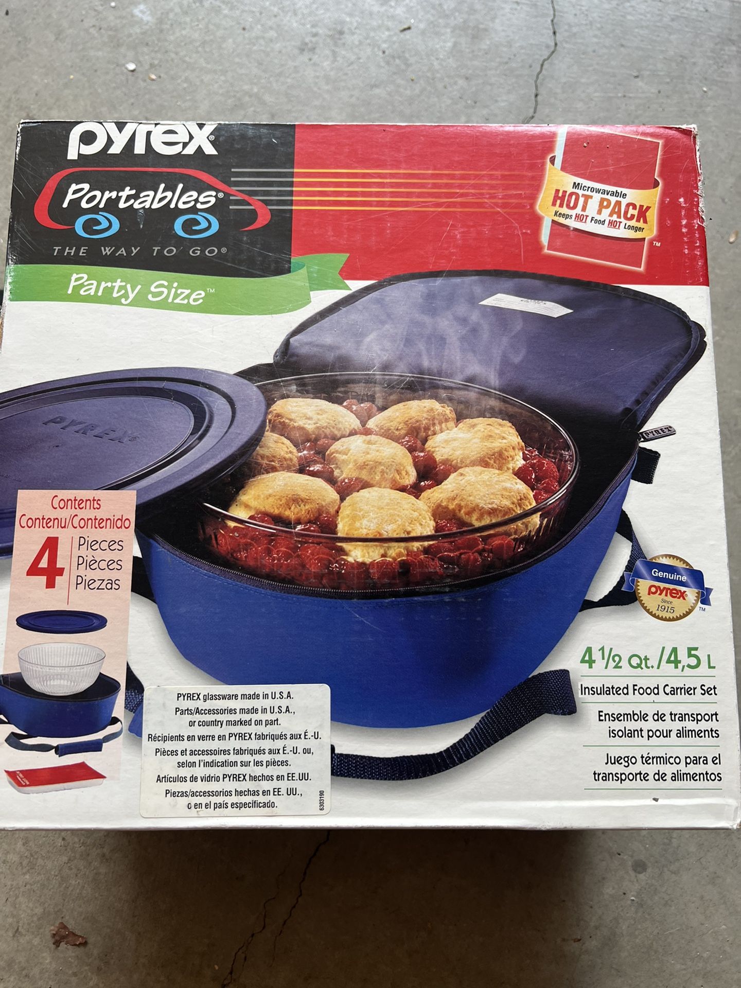 Portable Pyrex Party Size