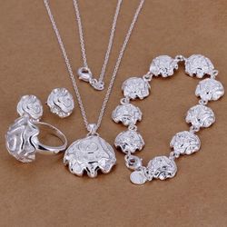 Flower Sterling Silver 4 Piece Set 