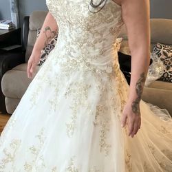 Size 12  OLEG CASSINI Wedding Dress