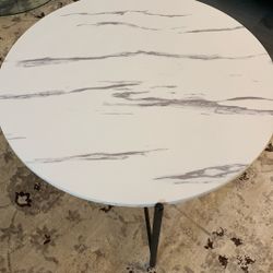 Round Coffee Table Faux Marble