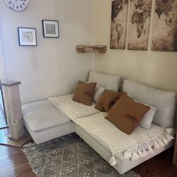 IKEA SÖDERHAMN Loveseat with Chaise light grey