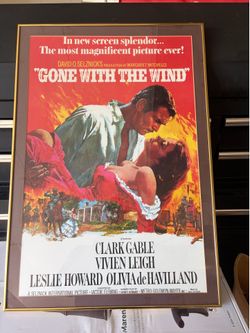 Gone with the wind framed poster