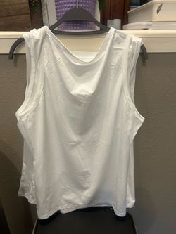 3 Sleeveless White Tank Tops size 3x