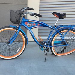 BCA 26" Margaritaville Multi-Speed Cruiser Men's Bike Blue 5 O'clock Somewhere 