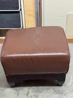 Ottoman Brown leather