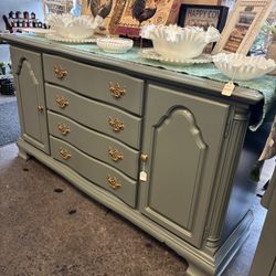 Newly Refinished Green Gray Buffet 