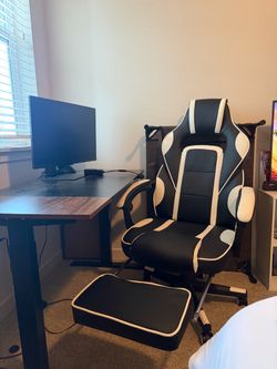 Standing desk and Gaming chair