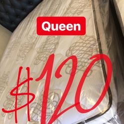 Q ‼️ LOCATED IN LOS ANGELES ‼️ $20 Delivery Fee ‼️ BRAND NEW PILLOW TOP MATTRESSES💯 COLCHONES NUEVOS PILLOW TOP 💯 Queen $120 ❌ $180 With Box Spri