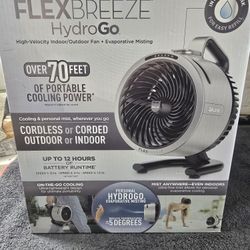 FlexBreeze HydroGo 8.4 in. 5-Fan Speeds Personal Misting Portable Fan 