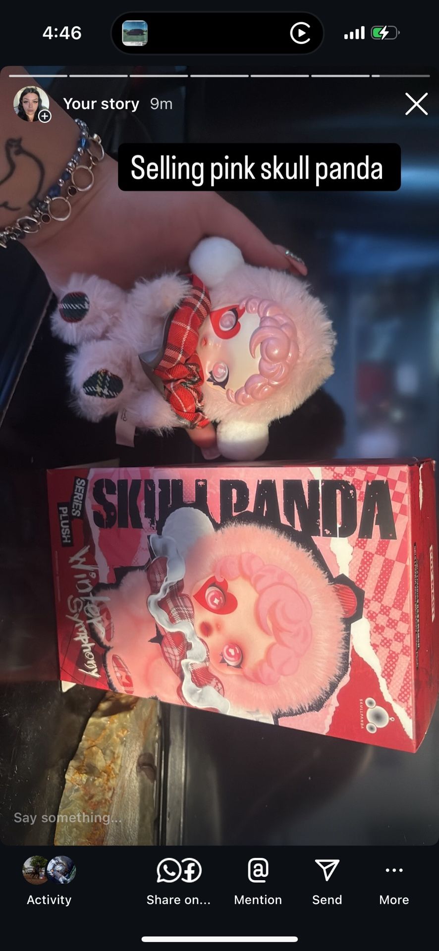 Pink Skull Panda
