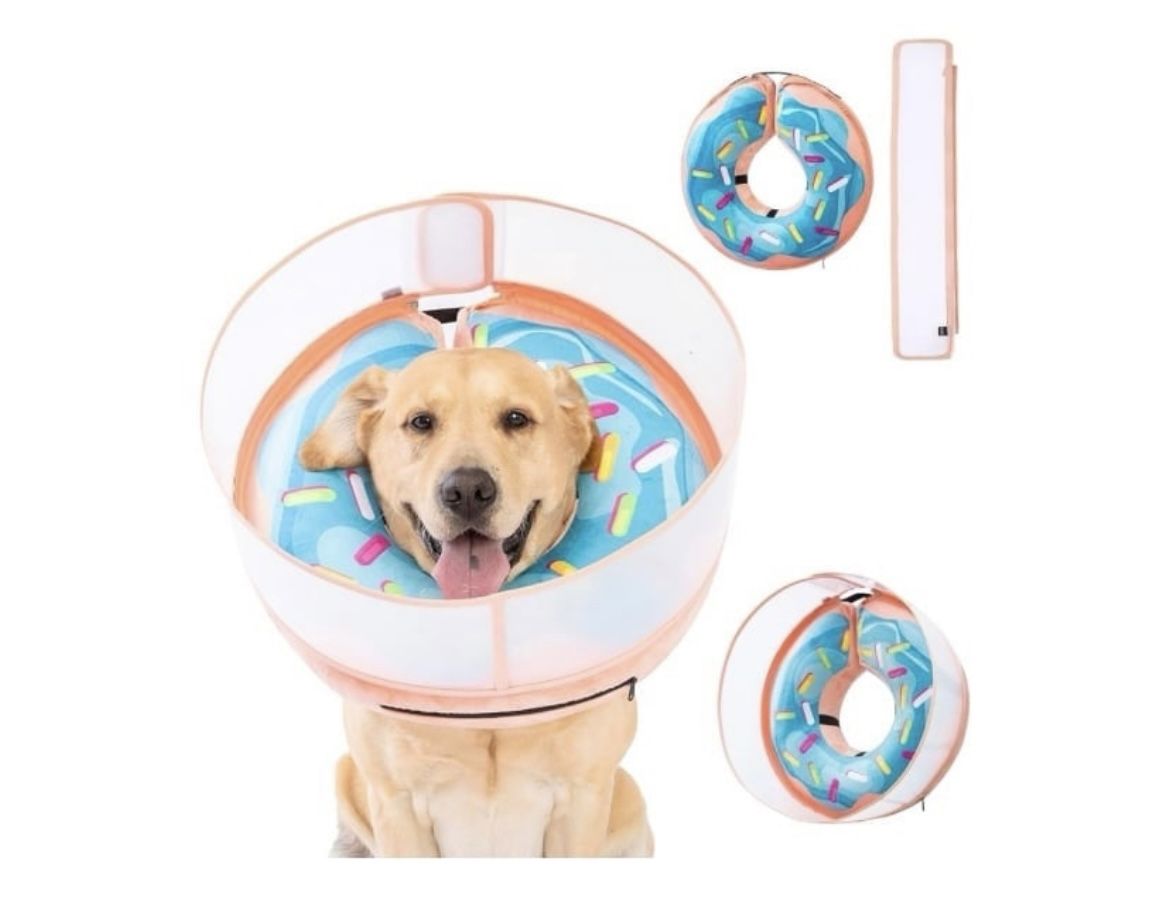 Inflatable Dog Cone Collar with Enhanced Anti-Licking