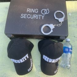 Wedding Ring security Briefcase & Handcuff  & Hats