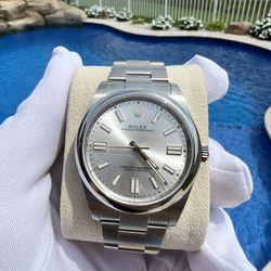NEW Rolex oyster perpetual 124300 41mm silver dial stainless watch full set (3/22)