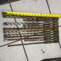 Assorted Drill Bits, Spline Drill Type