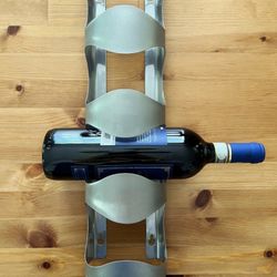 2 Stainless Steel Wall Mount Holder 4 Bottle Wine Rack 300.557.60