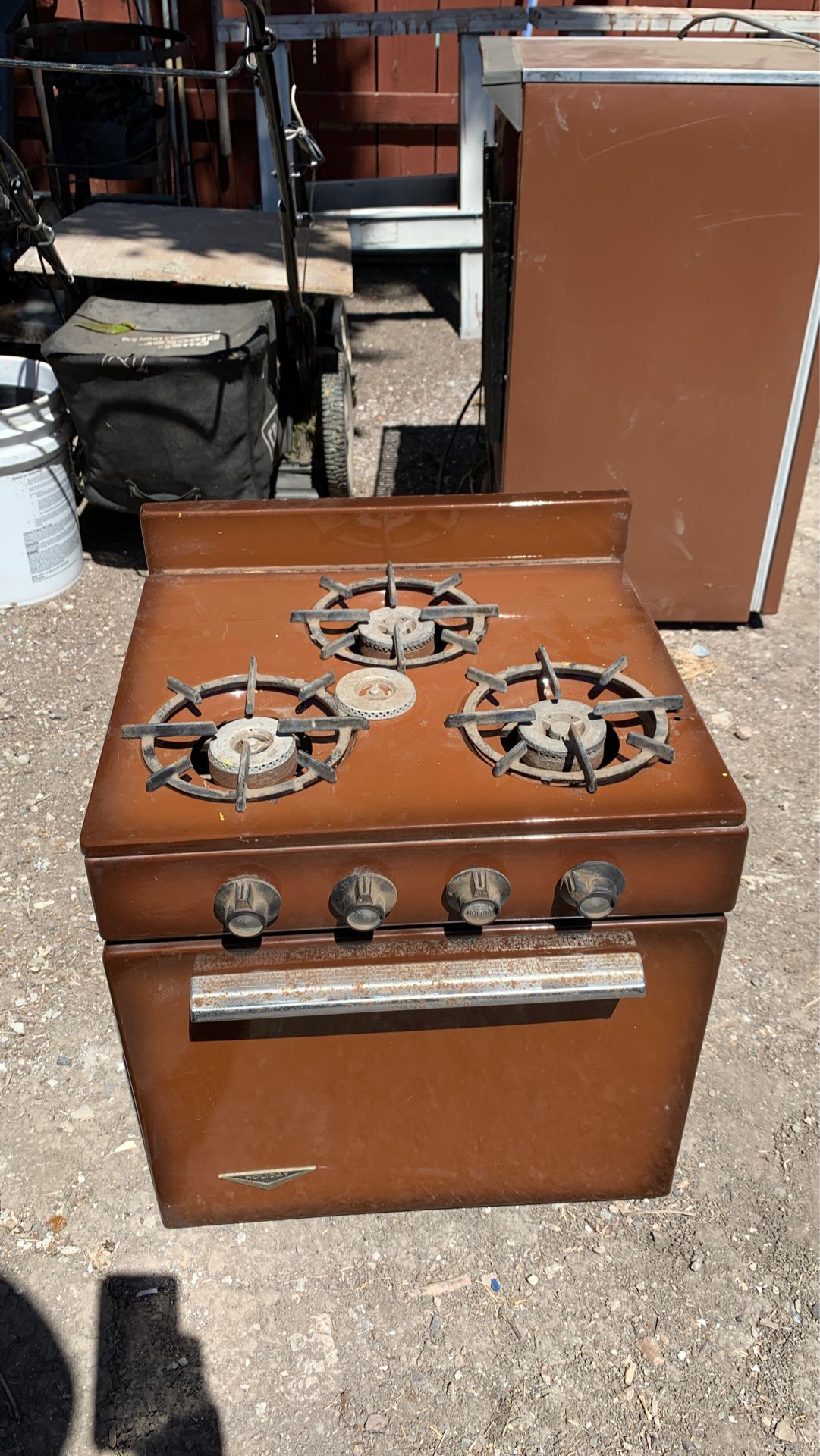 Vintage holiday camper stove