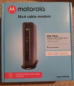 Motorola 16×4 Cable Modem, NEW Model MB7420