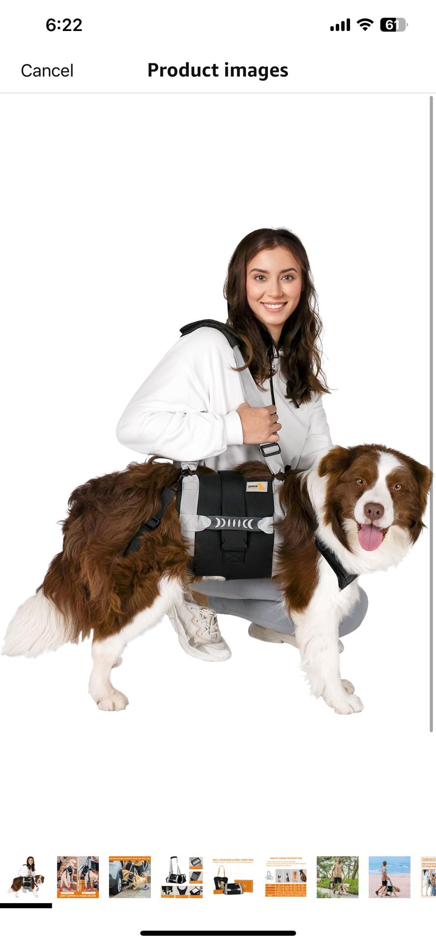 Dog Lift Harness for Large Dogs,Full Body Dog Sling Carrier with Handle,for Up Stairs/Back Legs Support/Dogs Joint Injuries/Arthritis/Nail Clipping