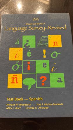 Woodcock-Muñoz Language Survey–Revised (WMLS-R) Spanish Test Book + Audio CD Bundle