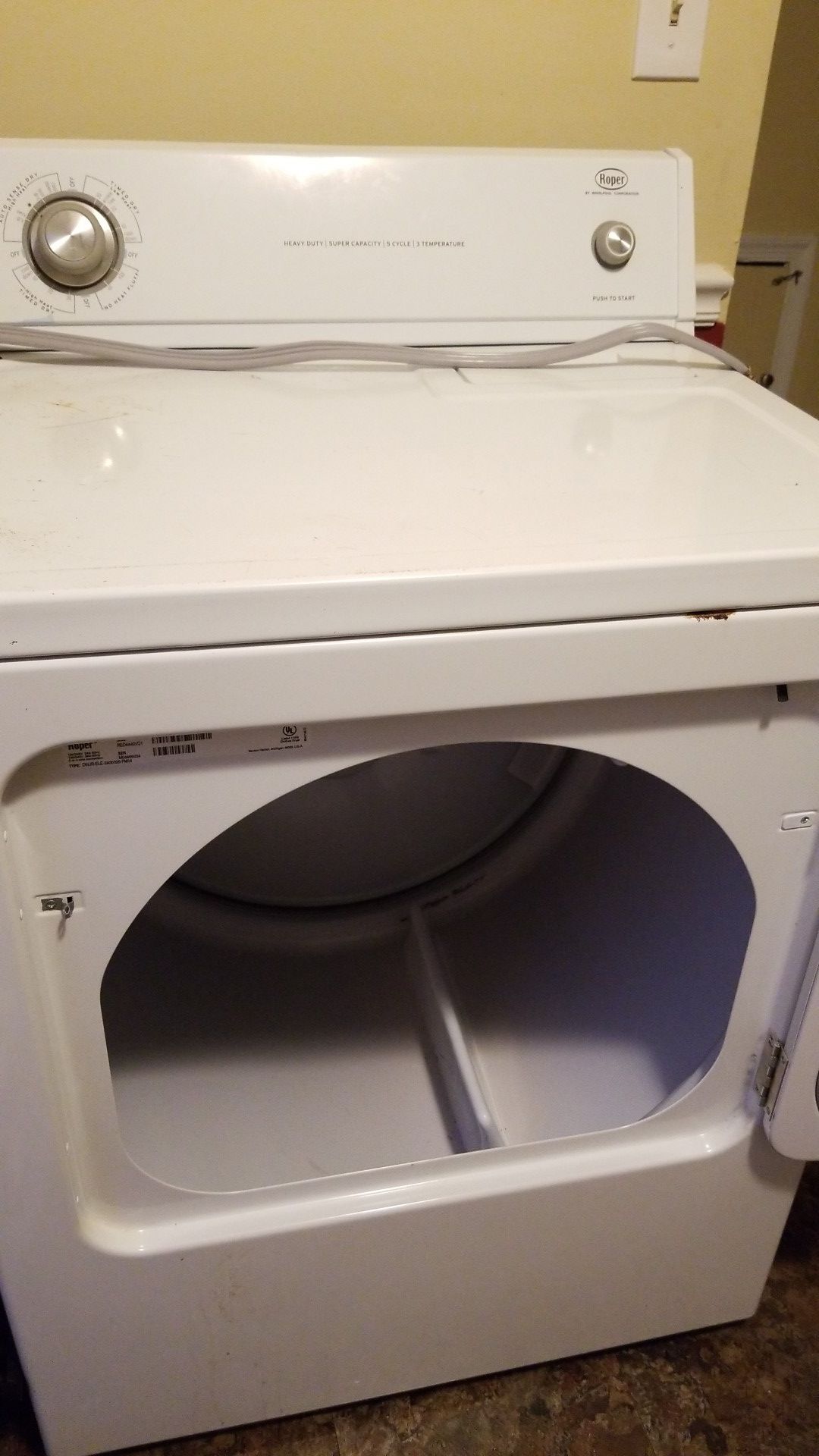 Dryer (Whirlpool Roper)