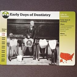 1997 Grolier Early Days Of Dentistry Professor At Northwestern University In The 1890's History Large Over-sized Card Collectible Vintage