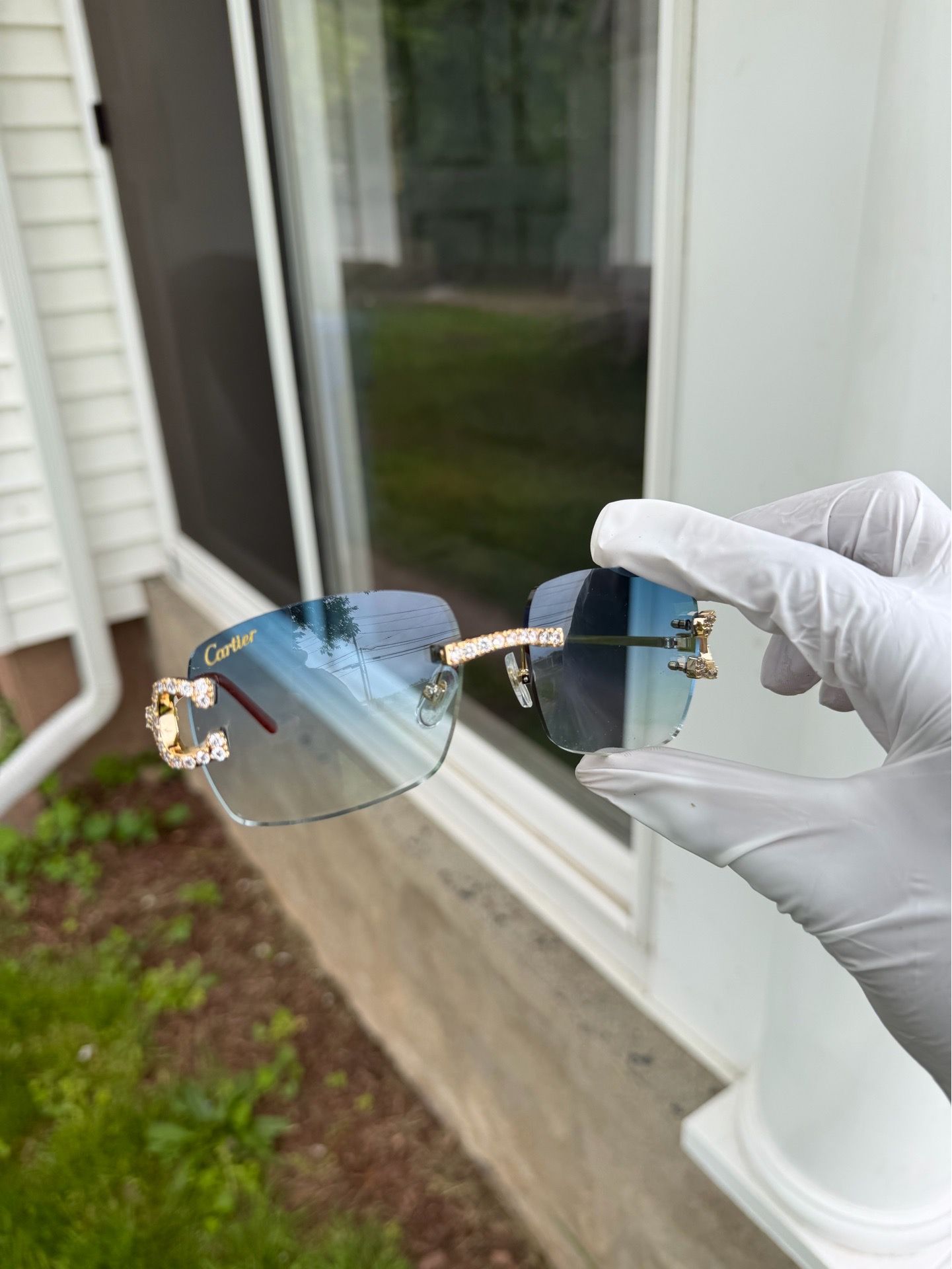 Blue Cartier glasses