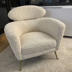 Accent Chair With ottoman (wooly Lamb)