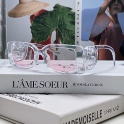 Rectangular frame sunglasses
